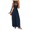 Fashion cross-border women's clothing  summernew arrival fashion waist elegant overalls suspender wide-leg jumpsuit