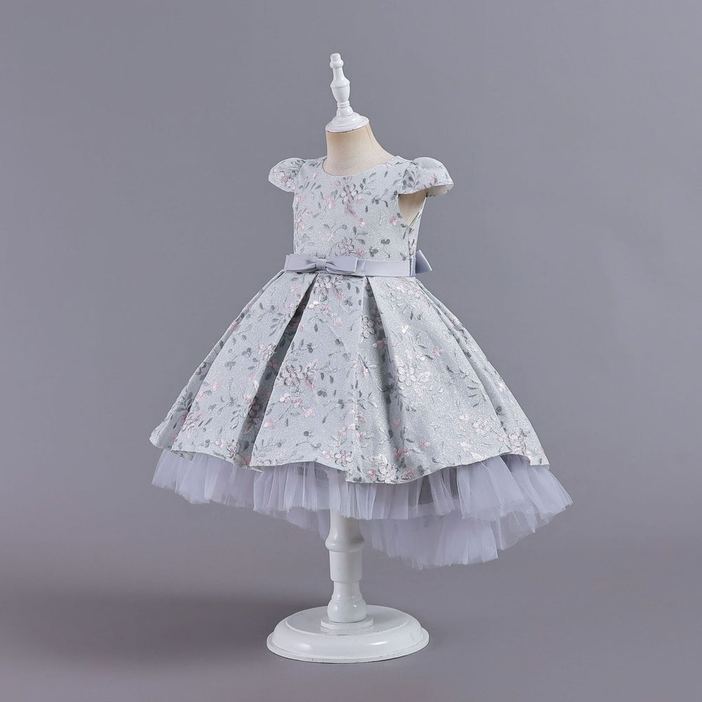 Export hot kids dress embroidered shiny princess dress female flower girl model catwalk dress girl dress