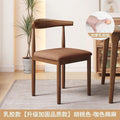 Walnut-colored cotton and linen-brown cushion