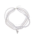 Pearl stacking necklace wholesale european and american cross-border jewelry multi-layer retro irregular water drop pendant beaded neck jewelry for women