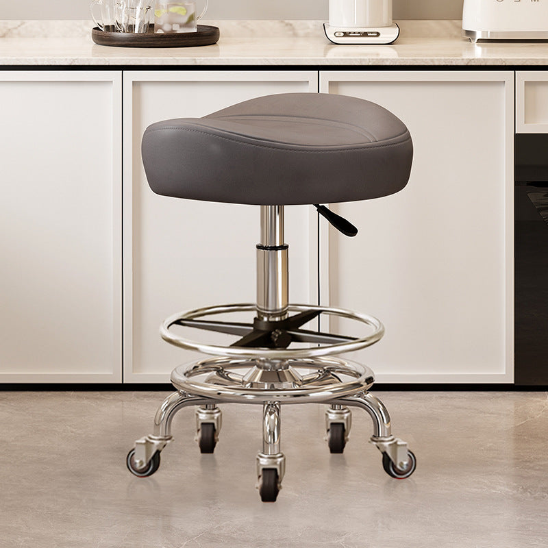 Saddle Chair Kitchen Cooking Chair Front Desk Cashier High Stool Universal Wheel Lifting Chair Beauty Barber Stool