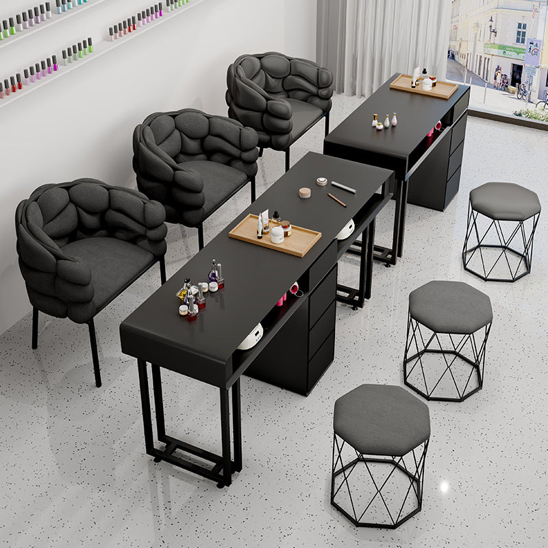 Cream style manicure table and chair set Japanese single double manicure light luxury Internet celebrities ins manicure table manicure shop