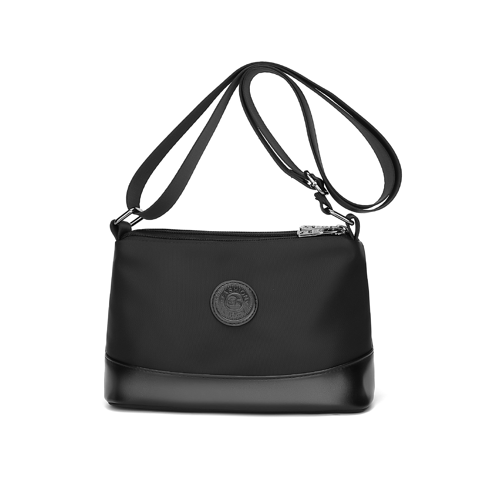 Cross-border color contrast trend women's bags, new casual and light commuting Oxford cloth shoulder bag, three-layer large-capacity messenger bag