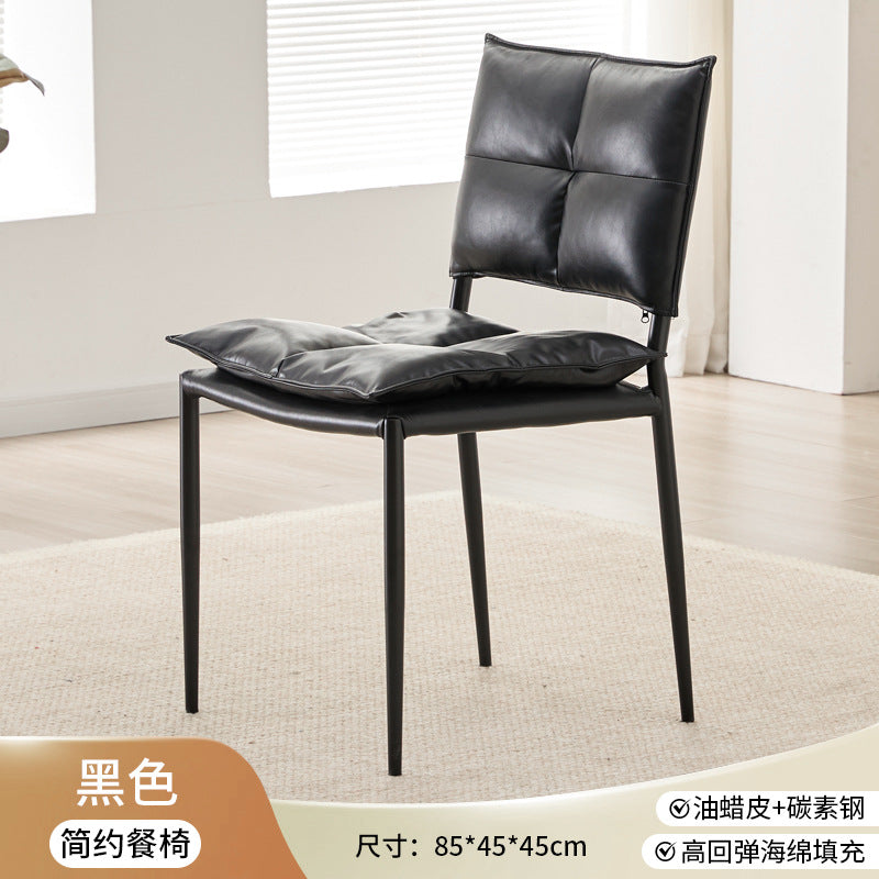 Designer vanity chair - nordic minimalist modern high-end home dining room casual backrest chair - light luxury italian style dining chair