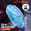 Silver sculpt a9 illuminated silent gaming wireless mouse - pink edition for laptops - cross-border private mold wholesale