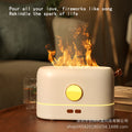 New dual-color simulated flame aroma diffuser - ultrasonic humidifier for home, office, and desktop use - amazon export quality
