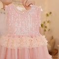 Girls' princess dress -  summer new arrival - super stylish dress for baby girls - children's formal gown - sequined hanfu style - trendy