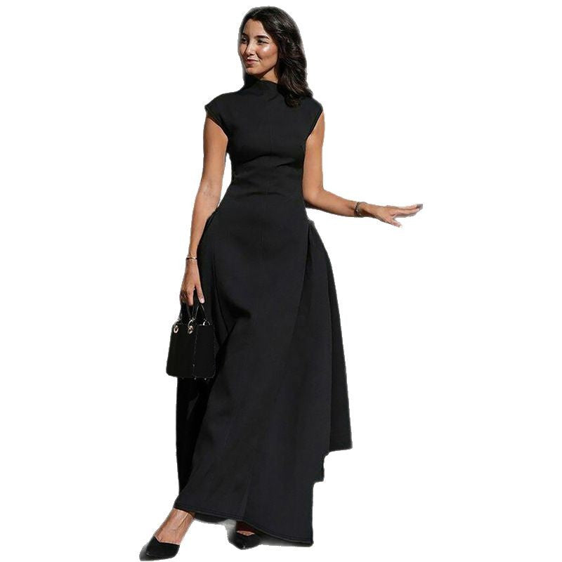 fall/winter women's fashion: european & american style, new cross-border collection, elegant & chic sleeveless a-line maxi dress