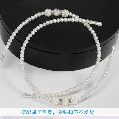Pearl hair clip hairpin headwear white kids simple headband elegant pearl hair clip girls accessories beaded guangzhou