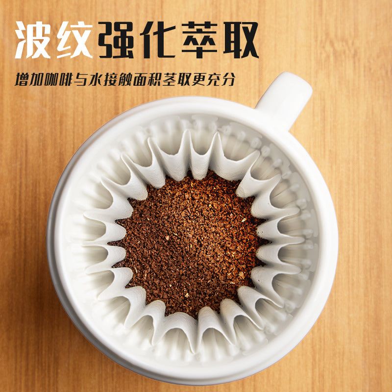Japanese imported cake coffee filter paper, 50 sheets, 155mm/185mm, hand-brewed cake filter paper, boxed coffee filter