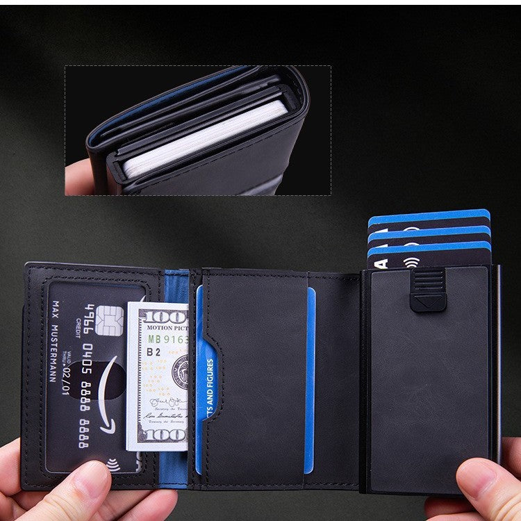 Card bag Cross-border explosion Multifunctional card box Men's wallet RFID multi-card position Anti-degaussing aluminum alloy card sleeve