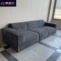 Compression sofa vacuum compression module sofa corduroy fabric tofu block sofa straight sofa