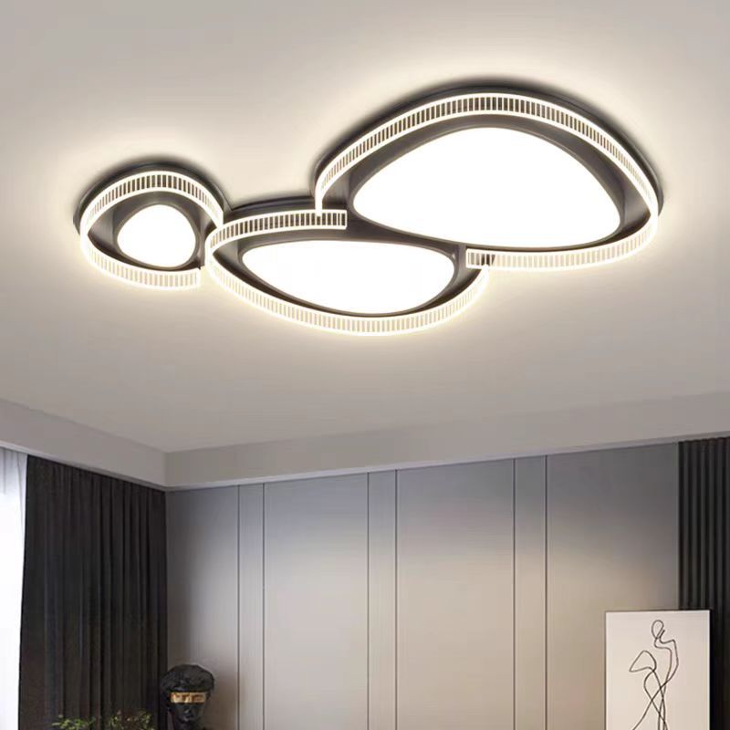 Living room light full spectrum pebble ceiling light cream wind hall main light modern simple lighting package combination