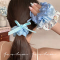 Korean style kids' lace bow hair tie - cute hair scrunchie for girls - high elasticity hair band - hair accessories
