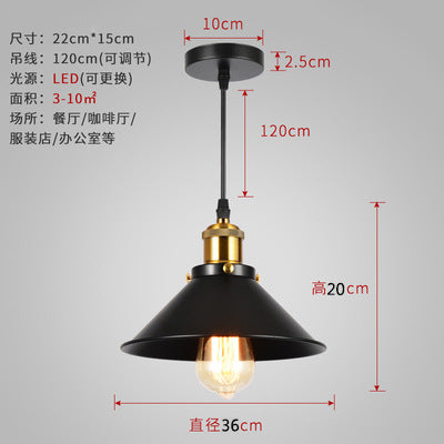 Cross-border  industrial style retro wrought iron small chandelier creative worker decoration personalized balcony aisle corridor lamps