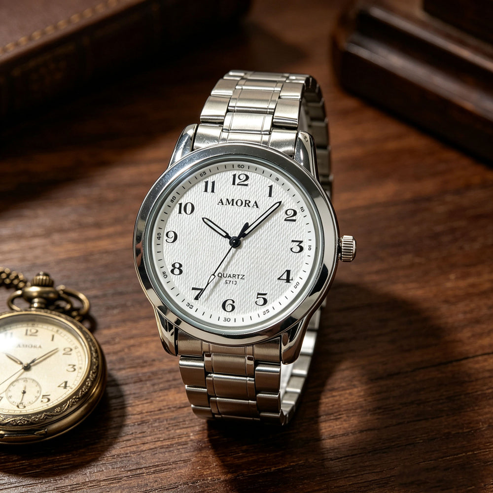 Original classic cross-border dropshipping stainless steel quartz men's watch set - waterproof wholesale men's wristwatch