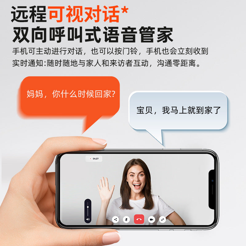foreign trade tuya smart lock face recognition monitoring smart door lock household electronic fingerprint lock video intercom