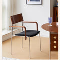 Vintage solid wood dining chair designer style living room backrest chair home retro chair cross-border cafe leisure chair