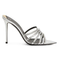 2026 new open-toe pointed-toe rhinestone high heel slippers, stiletto heel slip-on mules, european and american style cross-border rhinestone embellished