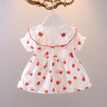 Dropshipping  new strawberry kids' dress - summer short sleeve baby princess dress - in stock for toddlers and young children