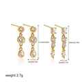Amazon top list cross-border ins women's earrings 8 pairs earring set imitation 14k gold factory direct sales combination set
