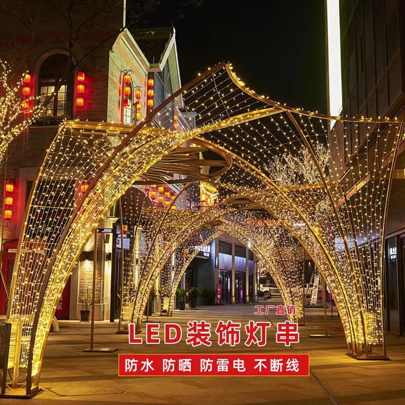 Cross-border LED lights flash string Gypsy 24V low voltage 110V waterproof outdoor Christmas tree wood garden decoration lights