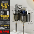 New arrival toothbrush holder storage rack detachable washable bathroom punch-free wall-mounted electric tooth cup mouthwash cup toothbrush holder