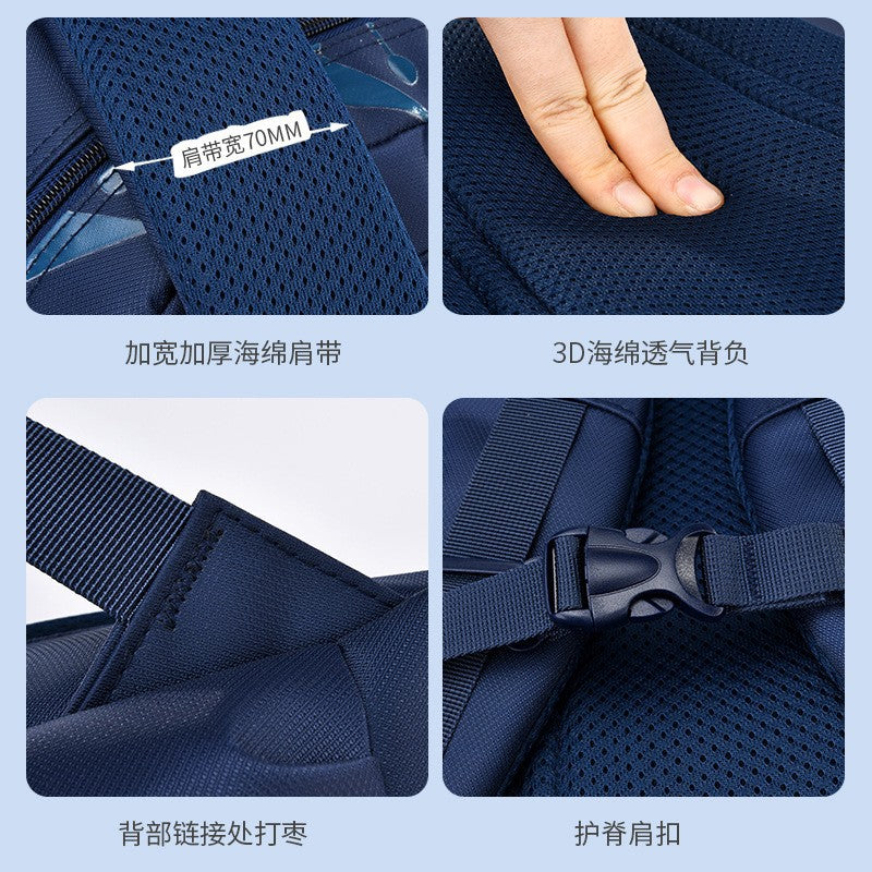 Refrigerator test door, children's schoolbag, backpack, boys and girls schoolbag, light and large-capacity backpack wholesale