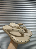 Eva flip-flops women's summer 2026 new french style flat bottom outdoor summer sandals beach wear fashion