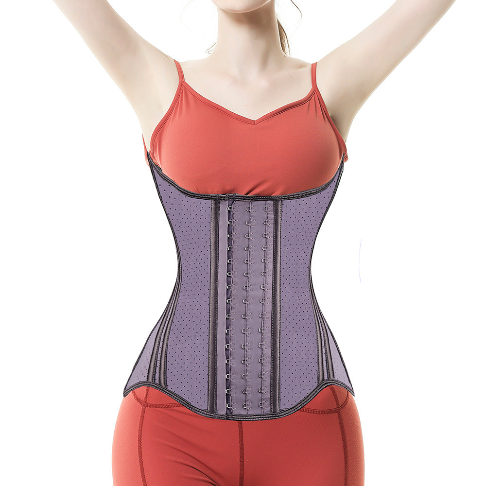 19-bone long latex plastic waistband sports waist support fitness latex waistband abdominal belt female shaping body shapewear