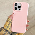Leather pattern suitable for apple 16promax simple pure color mobile phone case iphone12/15 anti-fall tpu protective cover