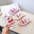 Vancahao slippers  summer new girls' fashion cartoon cat sandals & slides - big kids' indoor/outdoor flip-flops