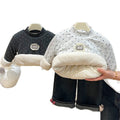 Autumn winterk-stylegirl trendy sweatshirtlong sleevestops baby three-layer quilted thickened cotton coat kids children's clothing thick
