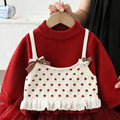 Girls' sweater set - new autumn/winter  collection - baby outfit - cartoon knit top & tutu skirt two-piece set