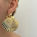 Women's earrings wholesale: european and american cross-border fashion, starfish & seashell earrings, niche high-end, vacation-inspired ocean style studs