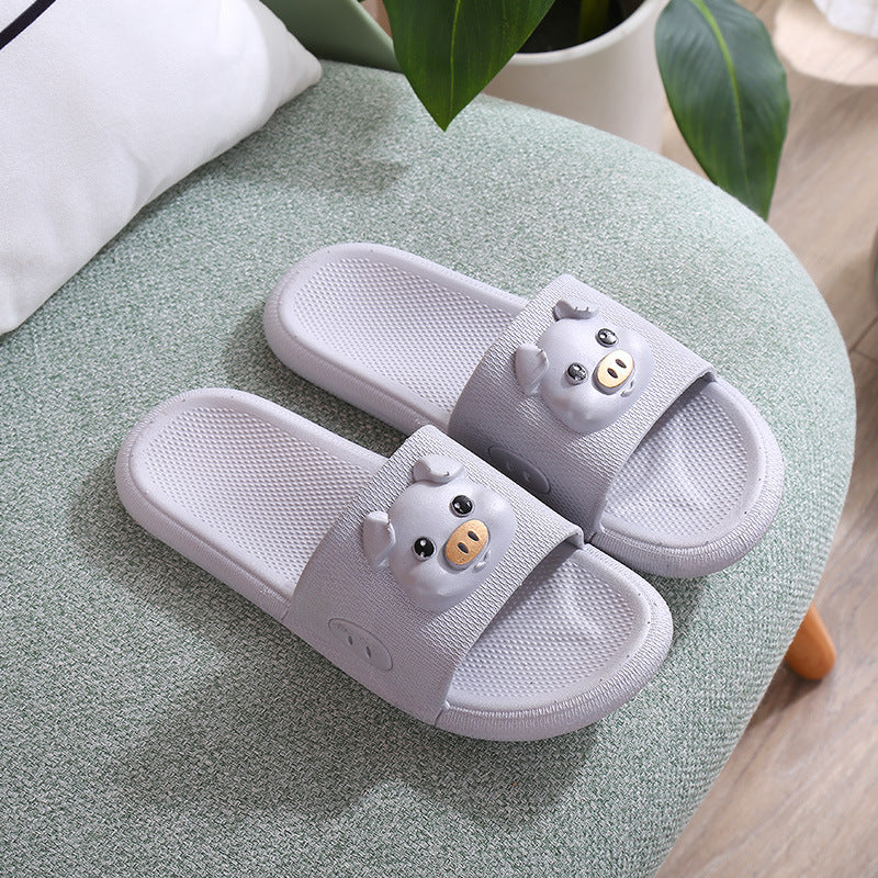 2023 new cartoon bathroom slippers for men, home bath non-slip slippers, couple's slippers for women, thick sole