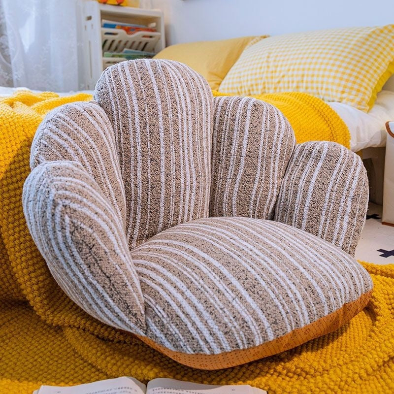Futon cushion kids heightening butt cushion petals lazy cushion floor stool tatami cushion ginger yellow