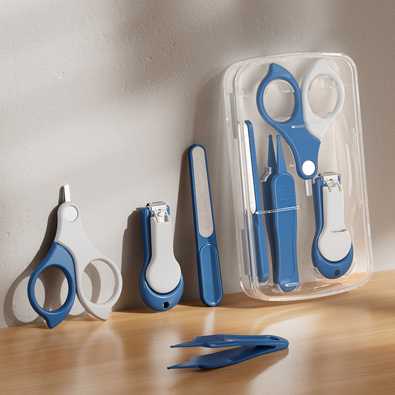 Baby nail clipper set - newborn & infant nail clippers with nail file - anti-pinching safety design