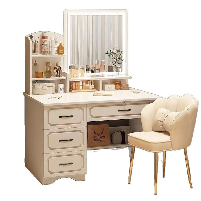 Bedroom dressing table casual modern master bedroom makeup table 2024new arrivalaccessible luxury dressing table mirror storage cabinet makeup cabinet