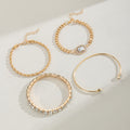 Wholesale alloy bracelets: new european and american cross-border jewelry for women - statement, irregular, versatile, accessible luxury, niche design, diamond-accented bangles
