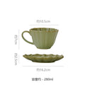 Vintage gilt ceramic embossed cup and saucer set - unique, high-style milk, coffee, afternoon tea, and water cups