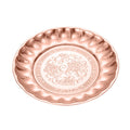 foreign trade stainless steel lily plate retro light luxury large tray household dinner plate food preparation plate fruit plate wholesale