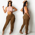 C5369 special offer: no returns or exchanges. please purchase with care. cross-border fashion casual sleeveless tank top and pants two-piece set