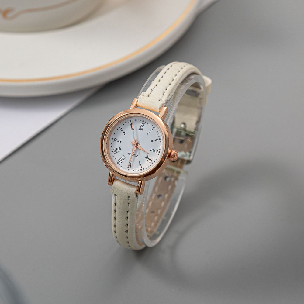 cross-border nicheaccessible luxuryelegant women's quartz watch student exam fashion niche round watch