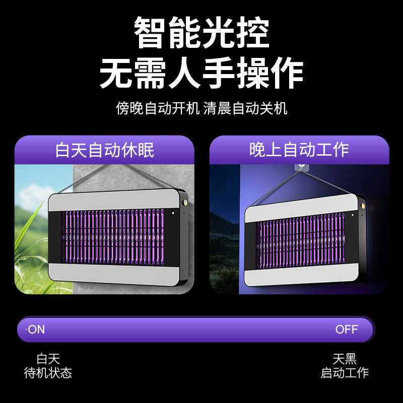 best-selling mosquito killer lamp, suitable for indoor home use, patio, and commercial applications. wall-mounted, smart light-controlled electric shock mosquito zapper