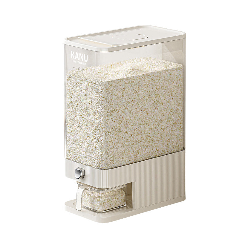 Rice bucket press-type automatic rice delivery household insect-proof and moisture-proof sealed rice storage tank large-capacity rice noodle miscellaneous grain storage bucket