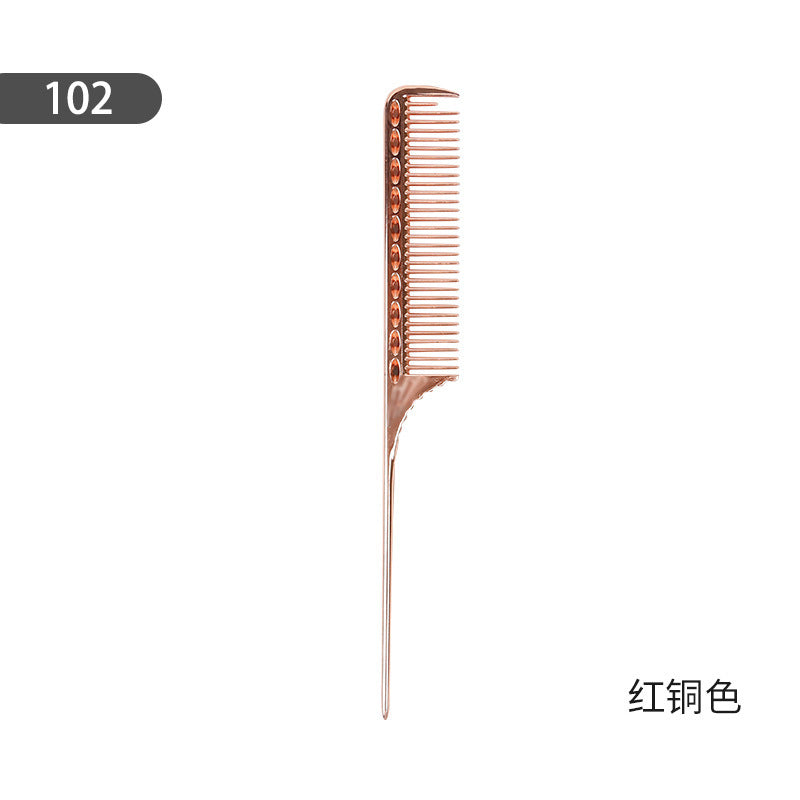 Hair stylist's special hair cutting comb, non-slip handle, anti-static hair cutting comb, steel needle, pointed tail partition, highlighting hair comb
