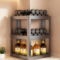 Kitchen corner spice rack - 2025 new multifunctional 90-degree countertop corner spice organizer