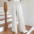 Ice silk pants trendyhigh waistpleatedloose pantssummer thin style draped sun protection anti-mosquito chiffon looseslimming lookmop