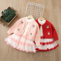Girls' sweater dress and cardigan set - chanel-inspired princess outfit - new autumn/winter  collection